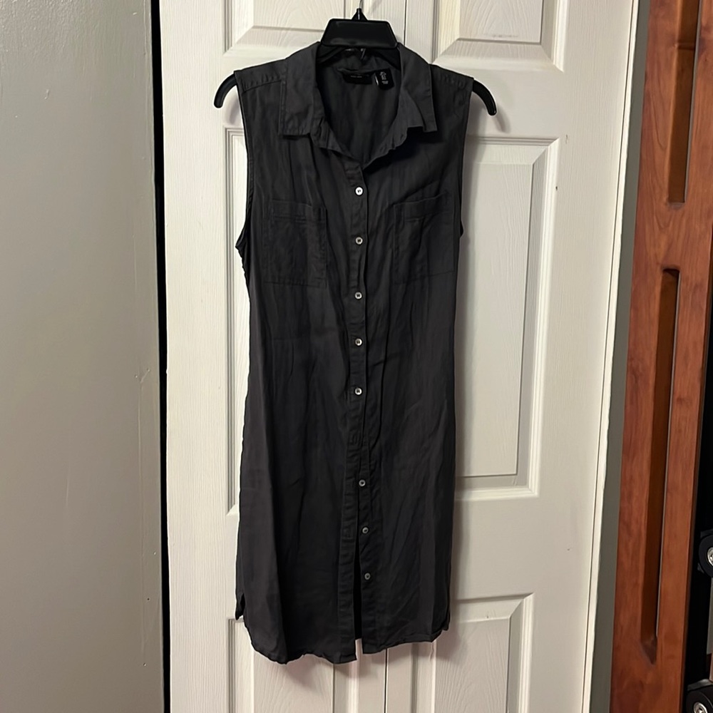 Adrienne Vittadini Linen Shirtdress L